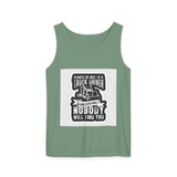 Truck Driver Tank Top — "Always Be Nice to a Truck Driver" Vintage Trucker Graphic