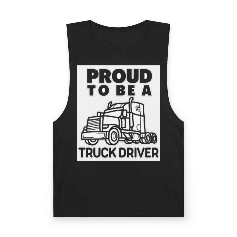 Truck Driver Tank Top — "Proud to Be a Truck Driver" Graphic Sleeveless Shirt
