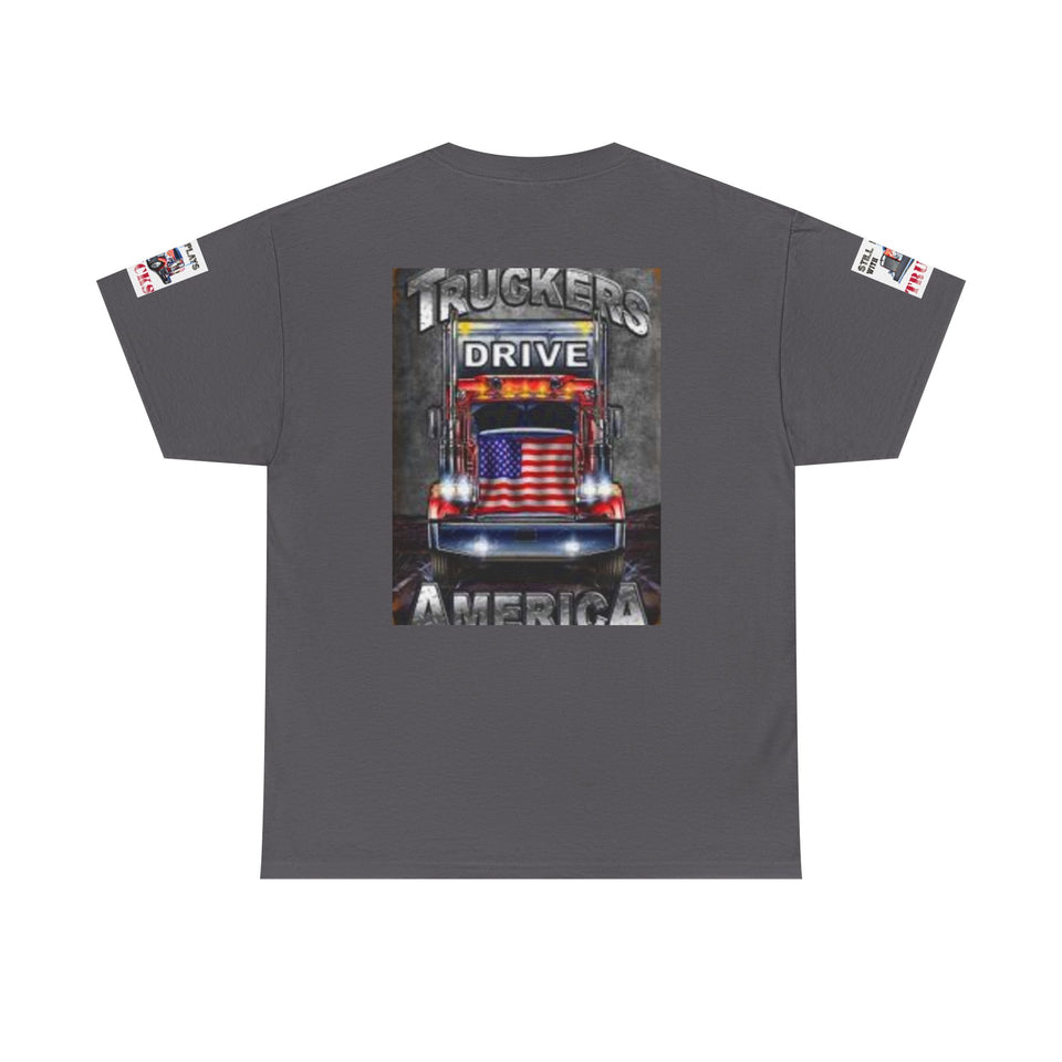 Truckers Drive America T-Shirt – Patriotic Semi Truck Graphic Tee