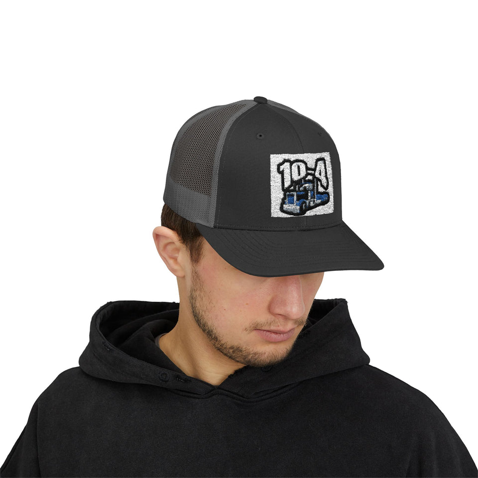 Trucker Cap — '10-4' Truck Driver Snapback Hat