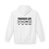 Trucker Life Hoodie — "Eat Sleep Truck Repeat" Graphic Hooded Sweatshirt