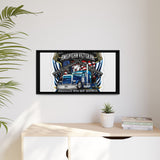 American Trucker American Veteran Framed Canvas - "Proud To Be Both" Patriotic Wall Art