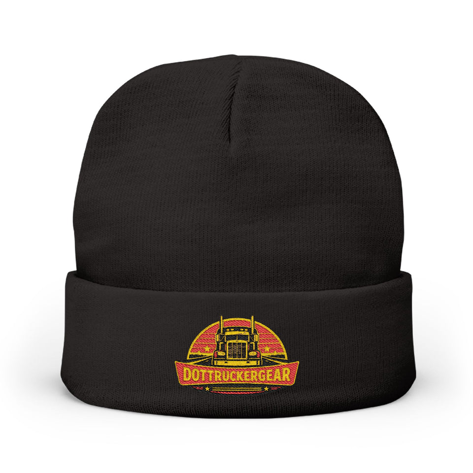 Embroidered Retro Camper Knit Beanie
