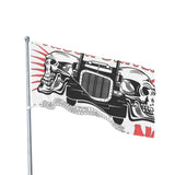 Double-Sided Truck Flag — Big Rig Skull Design (Grommeted Outdoor/Patio Banner)