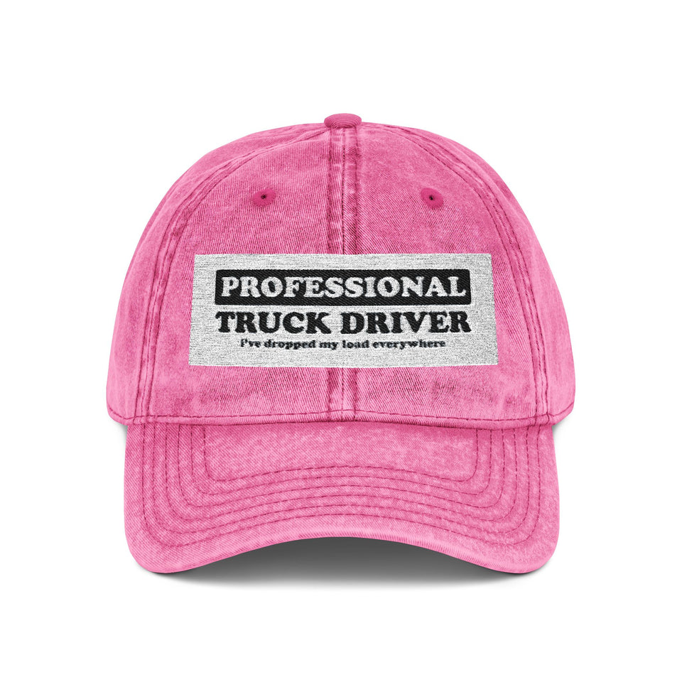 Vintage Embroidered 'Professional Truck Driver' Cap