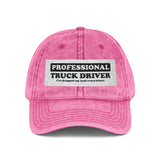 Vintage Embroidered 'Professional Truck Driver' Cap