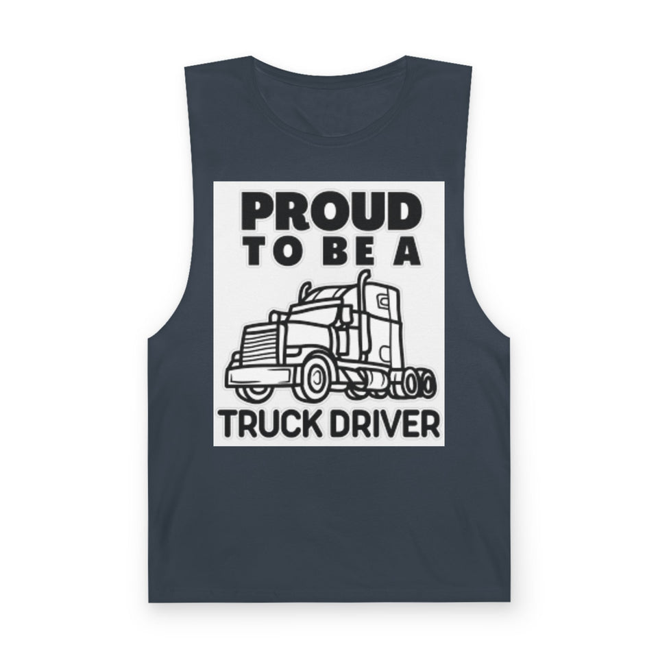 Truck Driver Tank Top — "Proud to Be a Truck Driver" Graphic Sleeveless Shirt