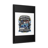 American Trucker American Veteran Framed Canvas - "Proud To Be Both" Patriotic Wall Art