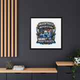 American Trucker American Veteran Framed Canvas - "Proud To Be Both" Patriotic Wall Art
