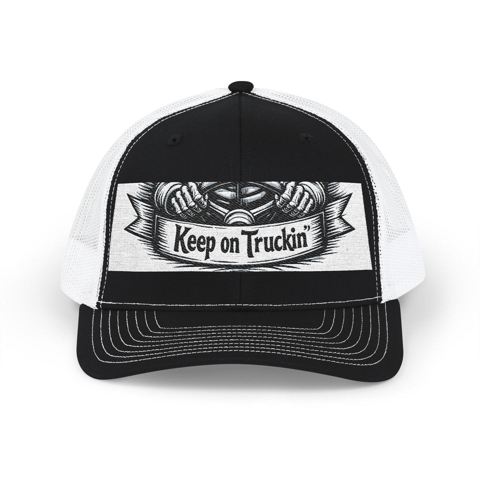 Keep on Truckin' Embroidered Trucker Cap