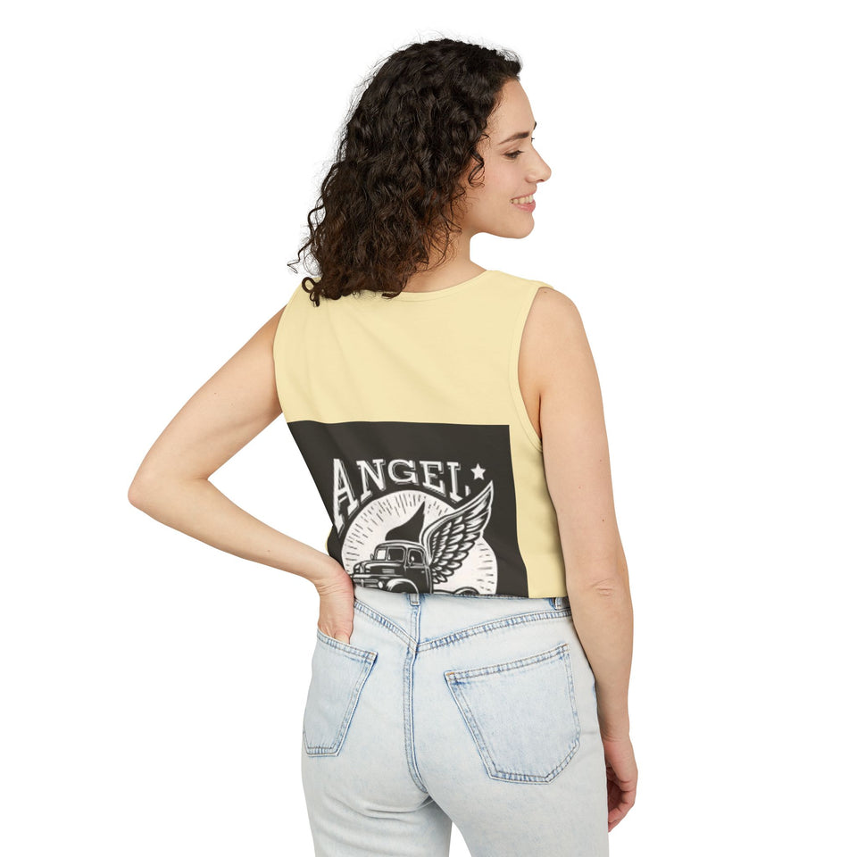 Angel Truck Tank Top — Vintage Winged Truck Graphic Tank for Truckers & Gearheads