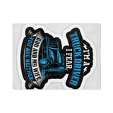 Truck Driver Velveteen Blanket — “I’m a Truck Driver I Fear God and My Wife You Are Neither” Cozy Microfiber Throw