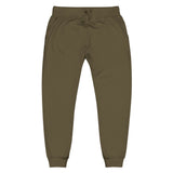 Embroidered Olive Fleece Sweatpants — Cozy Joggers