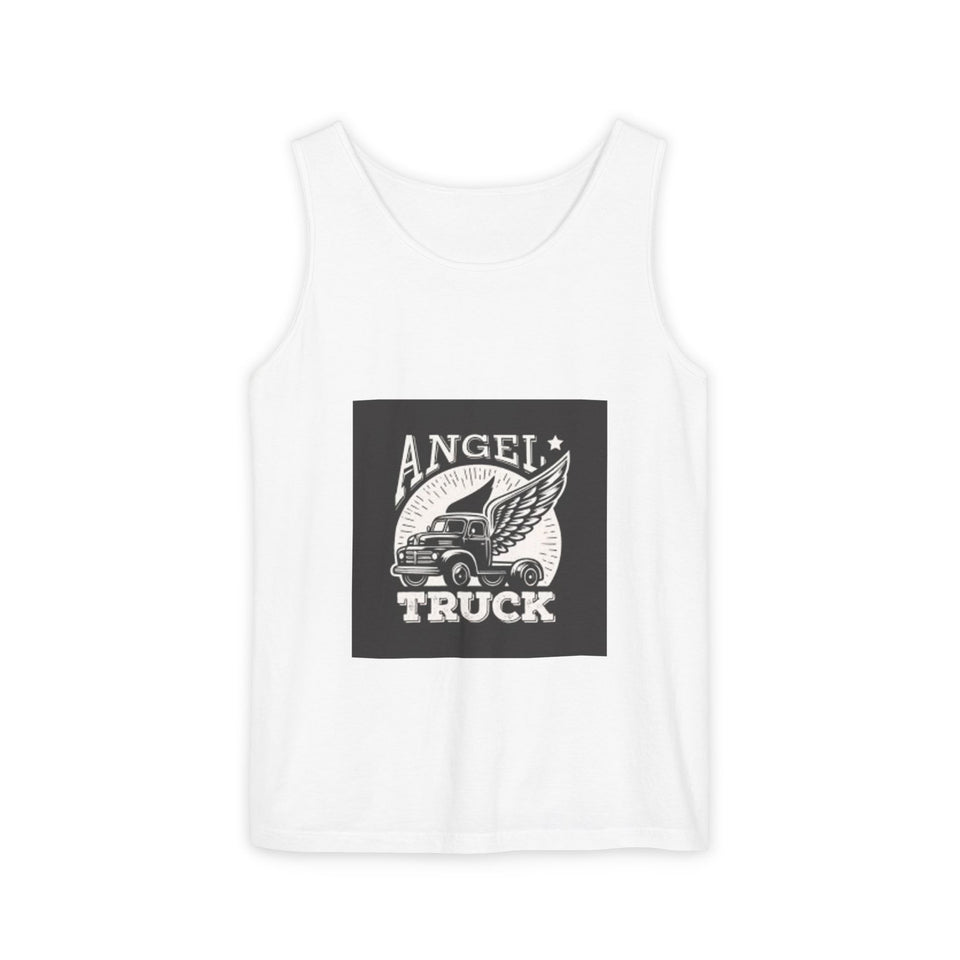 Angel Truck Tank Top — Vintage Winged Truck Graphic Tank for Truckers & Gearheads