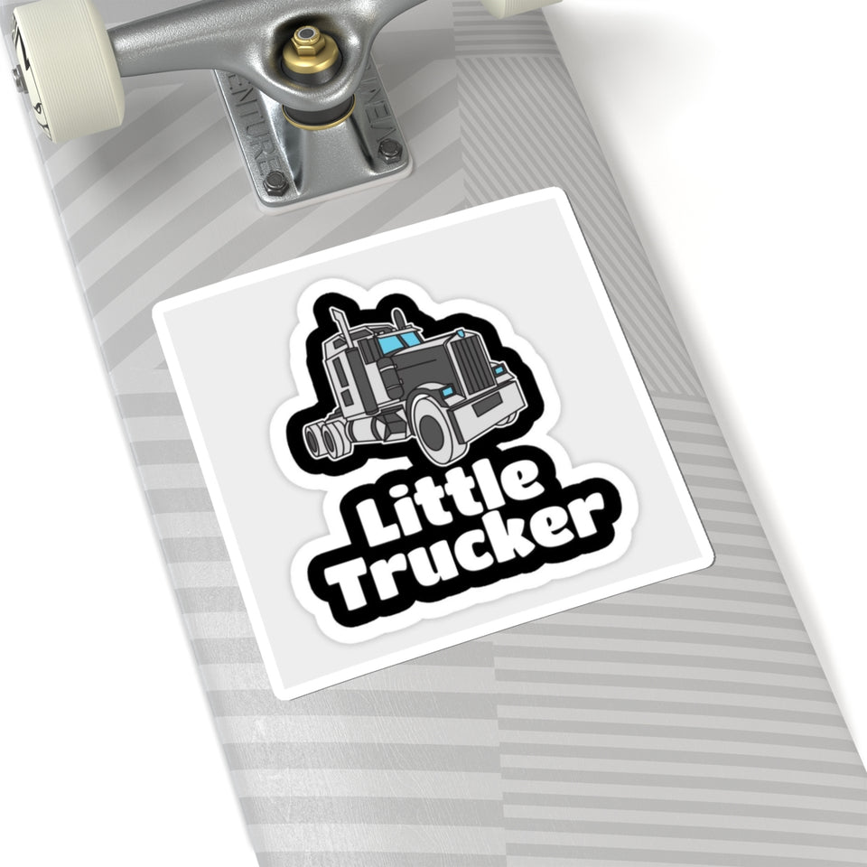 Little Trucker Sticker — Kid-Friendly Semi Truck Kiss-Cut Sticker