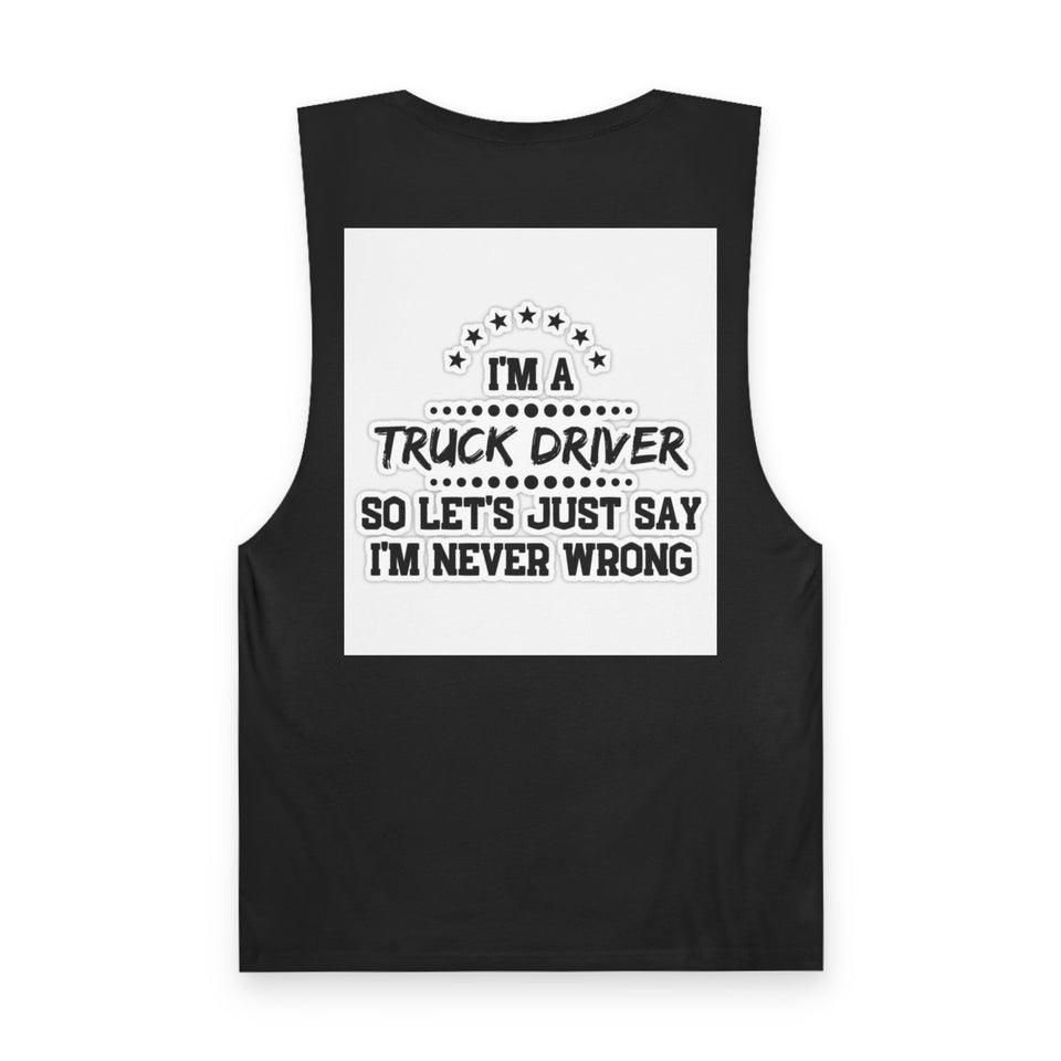 Truck Driver Tank Top — "Proud to Be a Truck Driver" Graphic Sleeveless Shirt