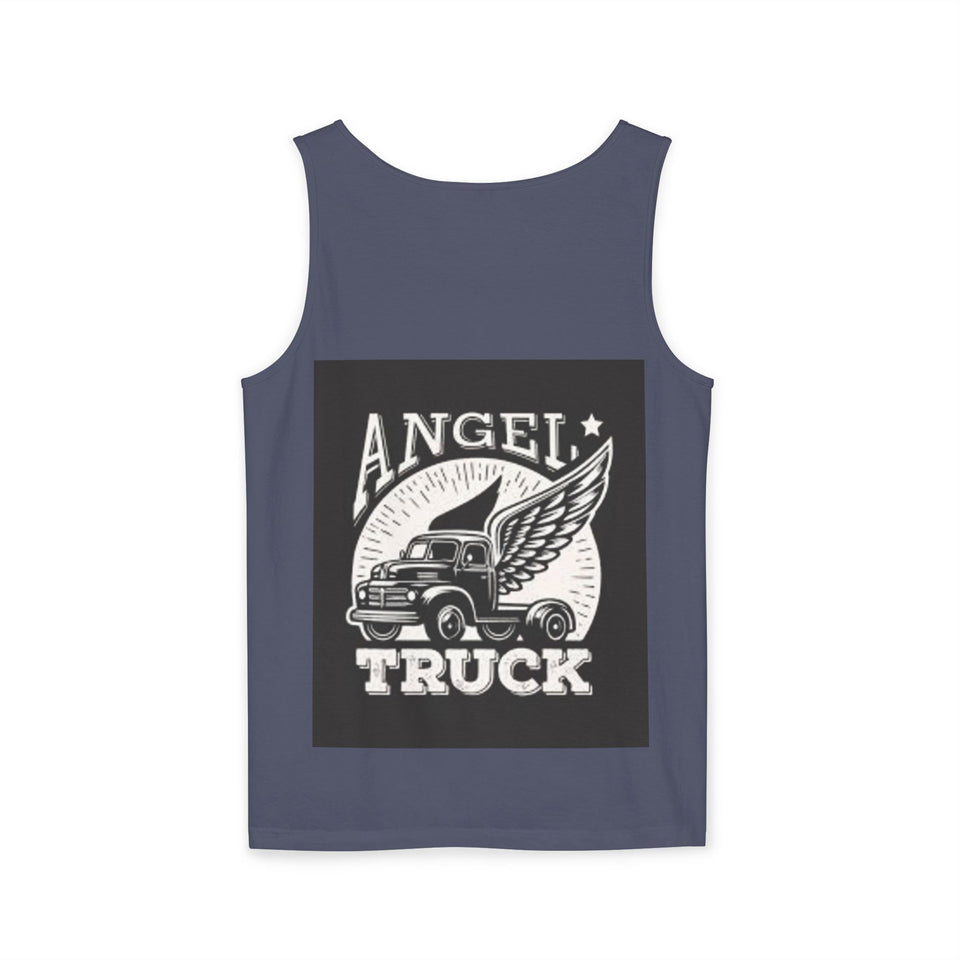 Angel Truck Tank Top — Vintage Winged Truck Graphic Tank for Truckers & Gearheads
