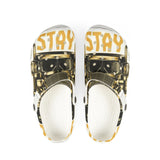 EVA Foam Clogs — 'STAY' Helmet Graphic Printed Slip-On Shoes