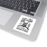 Keep On Truckin' Skull Driver Kiss-Cut Sticker — Retro Biker Trucking Decal