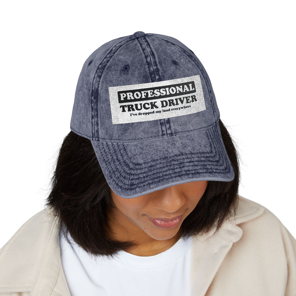 Vintage Embroidered 'Professional Truck Driver' Cap