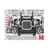 Double-Sided Truck Flag — Big Rig Skull Design (Grommeted Outdoor/Patio Banner)