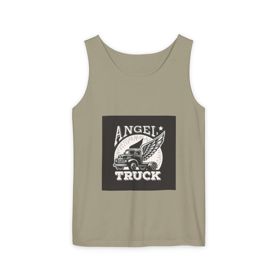 Angel Truck Tank Top — Vintage Winged Truck Graphic Tank for Truckers & Gearheads