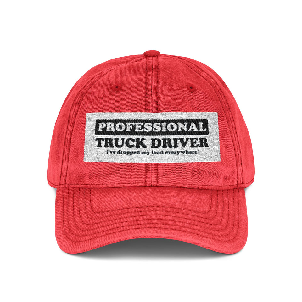 Vintage Embroidered 'Professional Truck Driver' Cap