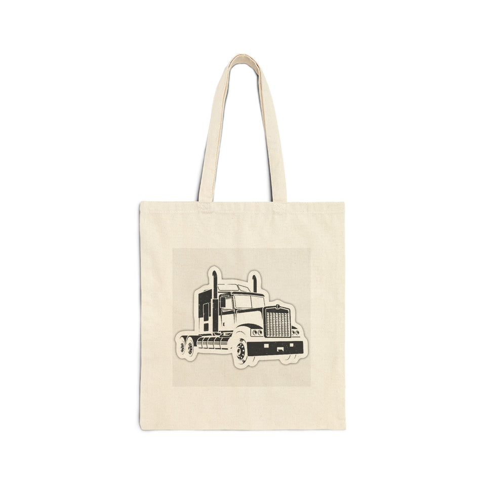 Do Not Touch Semi Truck Tote Bag — 'You Have Been Warned' Canvas Tote for Trucker Lovers