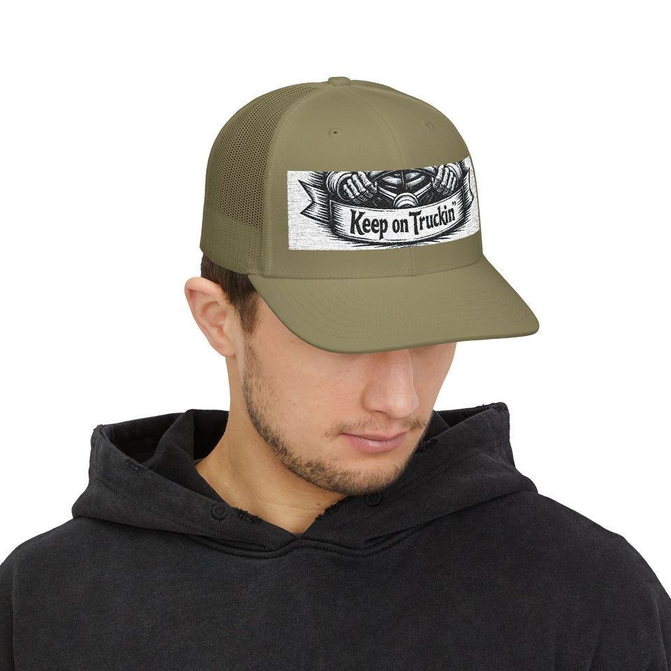 Keep on Truckin' Embroidered Trucker Cap