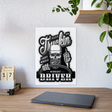 Midnight Driver Gloss Poster — Keep On Truckin' Vintage Skull Trucking Wall Art