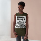 Truck Driver Tank Top — "Proud to Be a Truck Driver" Graphic Sleeveless Shirt