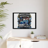 American Trucker American Veteran Framed Canvas - "Proud To Be Both" Patriotic Wall Art