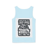 Truck Driver Tank Top — "Always Be Nice to a Truck Driver" Vintage Trucker Graphic