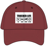 Trucker Life Garment Washed Baseball Cap — Eat Sleep Truck Repeat