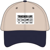 Trucker Life Garment Washed Baseball Cap — Eat Sleep Truck Repeat