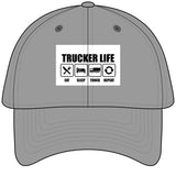 Trucker Life Garment Washed Baseball Cap — Eat Sleep Truck Repeat