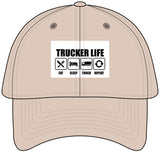 Trucker Life Garment Washed Baseball Cap — Eat Sleep Truck Repeat