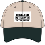 Trucker Life Garment Washed Baseball Cap — Eat Sleep Truck Repeat
