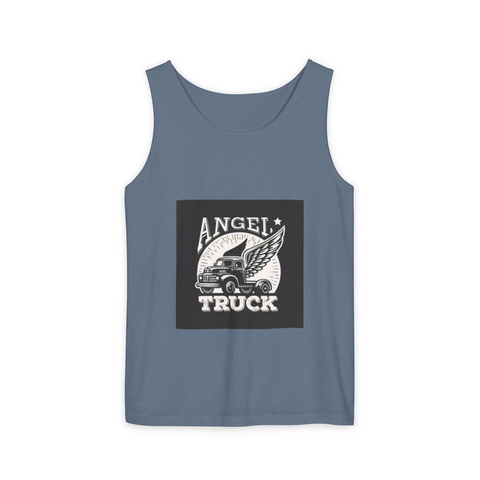 Angel Truck Tank Top — Vintage Winged Truck Graphic Tank for Truckers & Gearheads