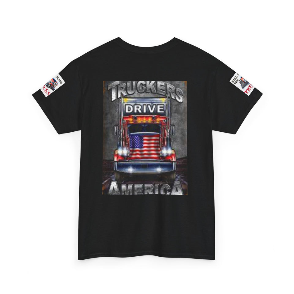 Truckers Drive America T-Shirt – Patriotic Semi Truck Graphic Tee