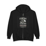 Strong Man Strong Woman Zip Hoodie – 'It Takes a Strong Man to Provide' Family Tribute