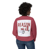Trucker Crewneck Sweatshirt — “We’re the Reason You Have Stuff” Graphic