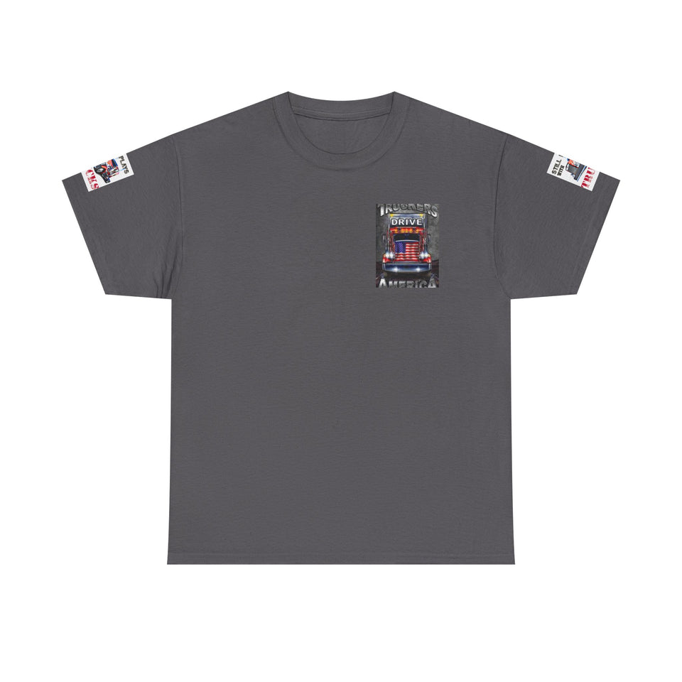 Truckers Drive America T-Shirt – Patriotic Semi Truck Graphic Tee