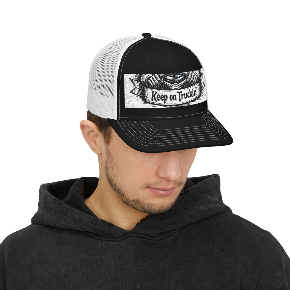 Keep on Truckin' Embroidered Trucker Cap