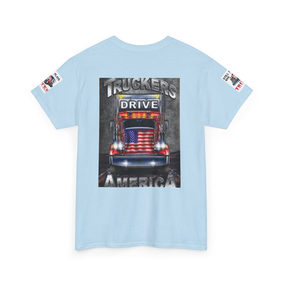 Truckers Drive America T-Shirt – Patriotic Semi Truck Graphic Tee