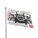 Double-Sided Truck Flag — Big Rig Skull Design (Grommeted Outdoor/Patio Banner)