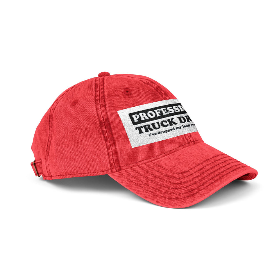 Vintage Embroidered 'Professional Truck Driver' Cap