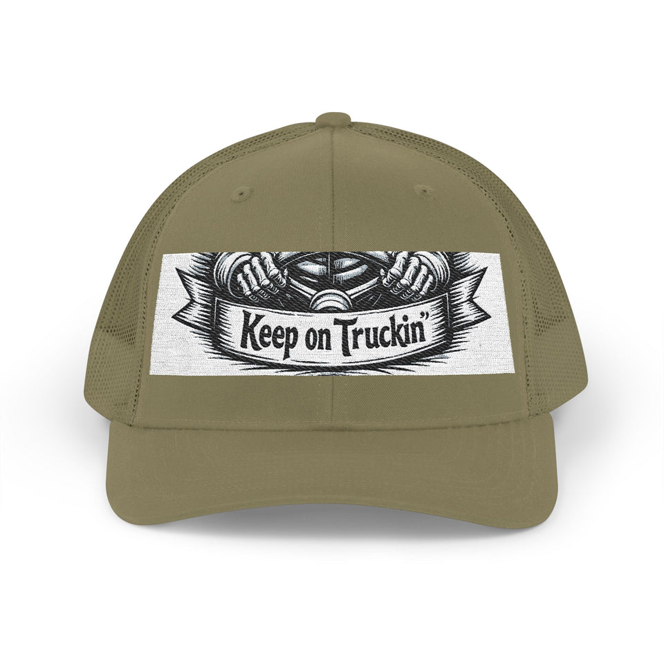 Keep on Truckin' Embroidered Trucker Cap