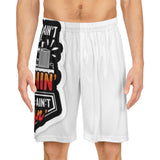 Basketball Shorts - 'Burnin' Diesel' Vintage Truck Graphic All-Over Print