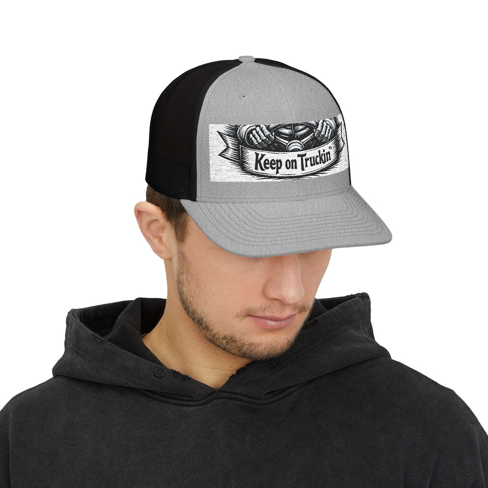 Keep on Truckin' Embroidered Trucker Cap